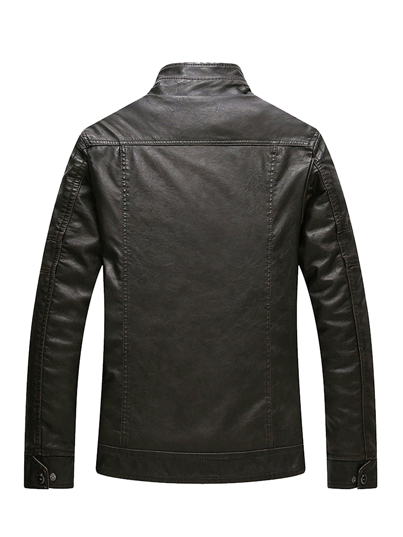 Men's Casual Oversized Outdoor Leather Jacket Coat