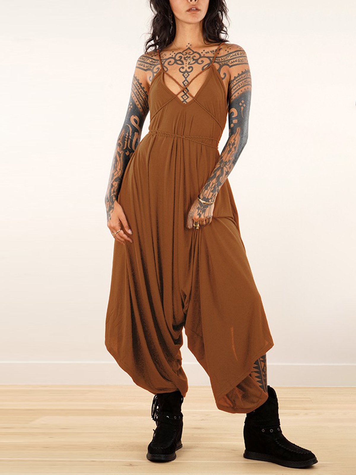 Loose And Reversible Strappy Jumpsuit