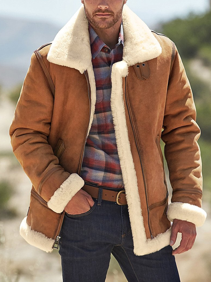 Men's Sheepskin B-3 Bomber Jacket