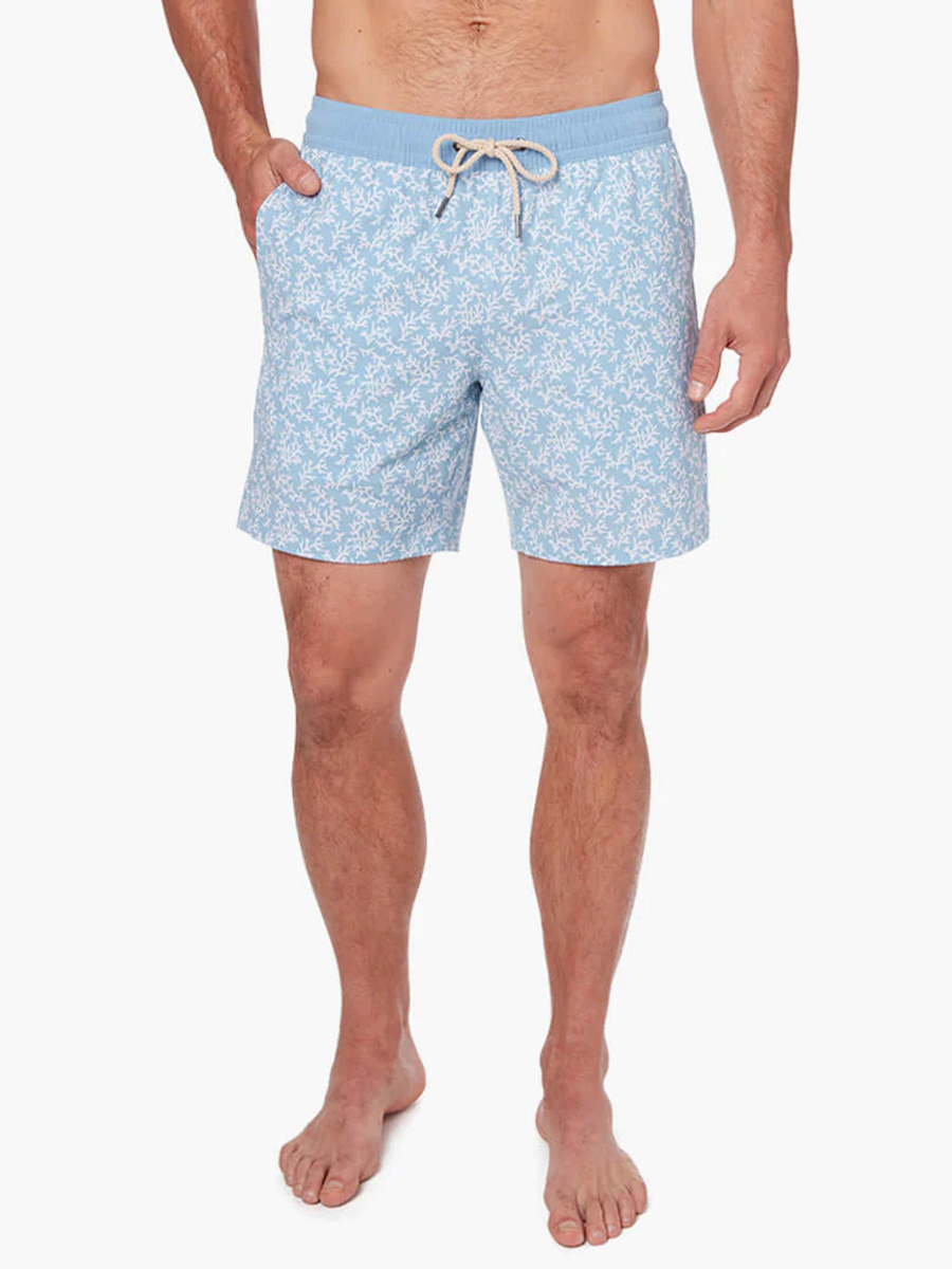 Men's Mist Seaweed Bayberry Trunk Beach Shorts