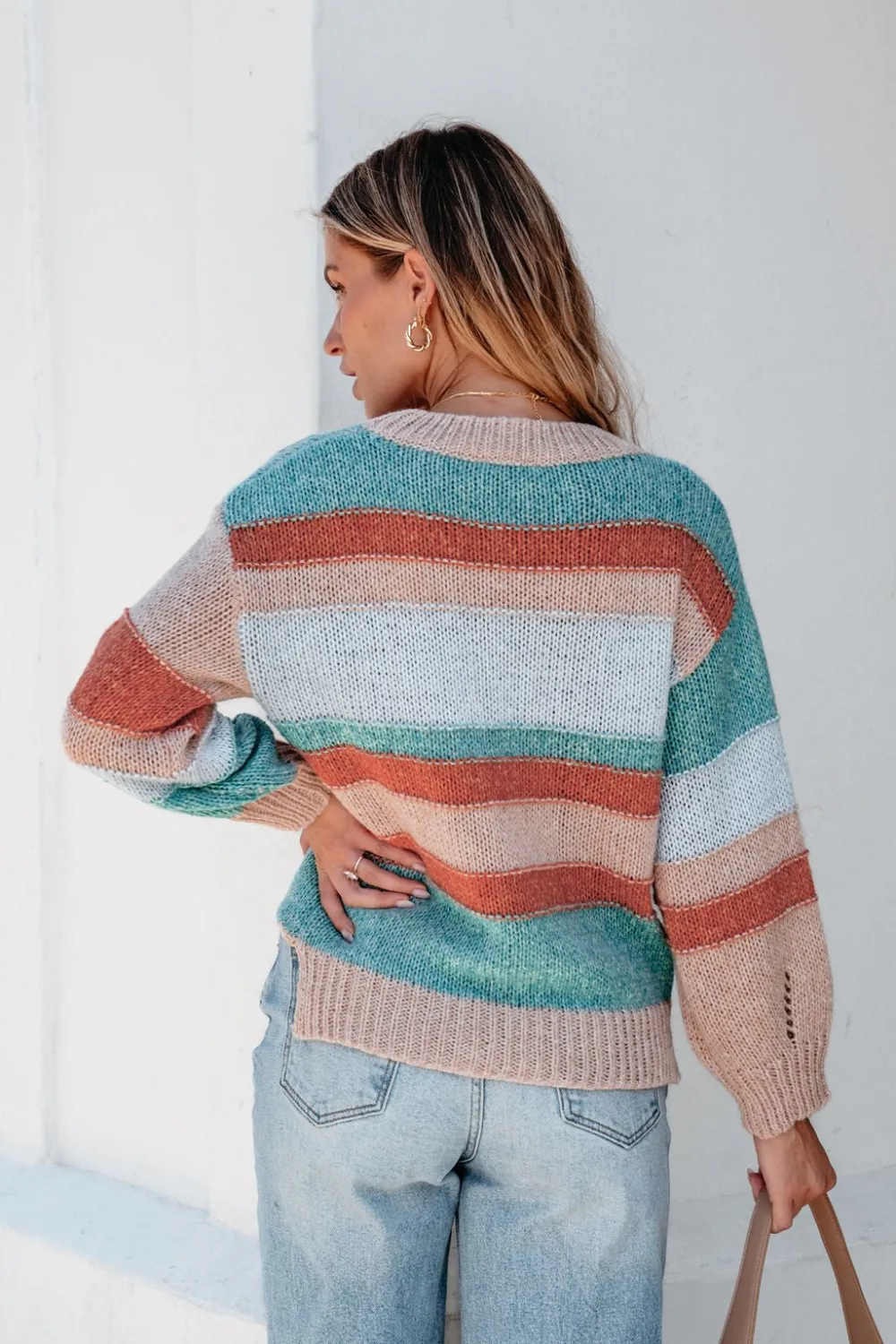 Fresh Start Multi Striped Sweater