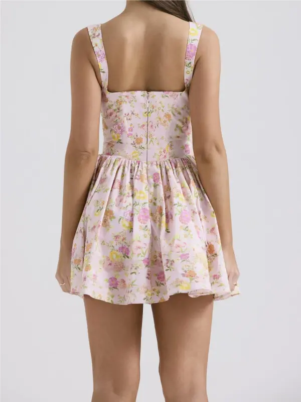 Floral Suspender Ballet Style Dress