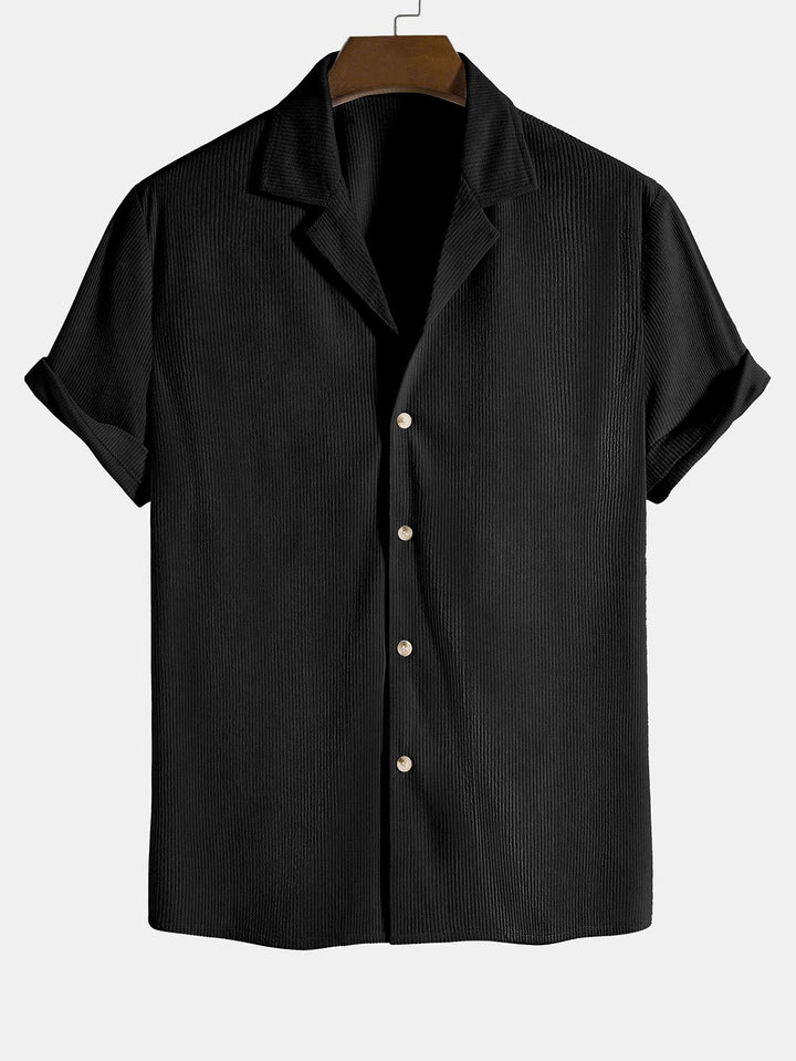 Short Sleeve Corduroy Revere Shirt