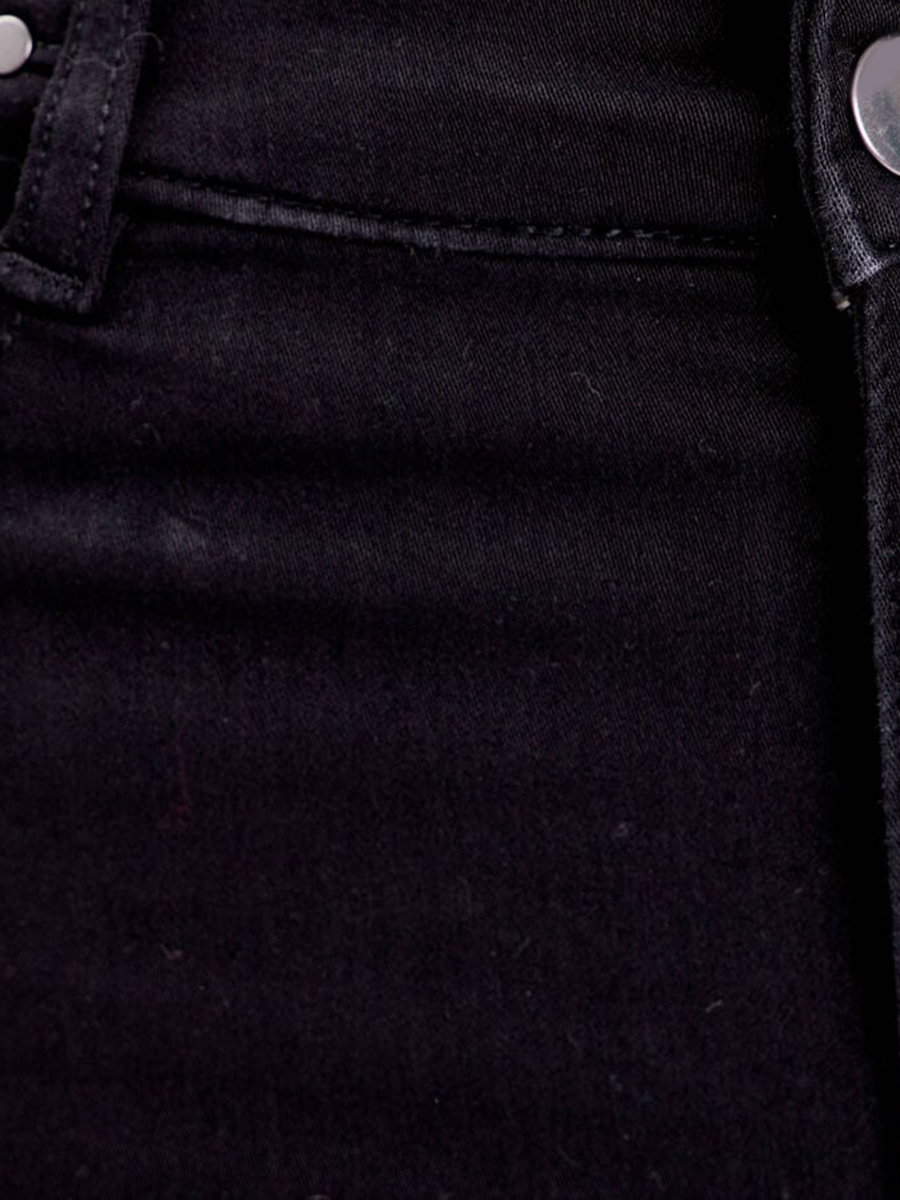Jeans skinny détails rivets denim noir femme
