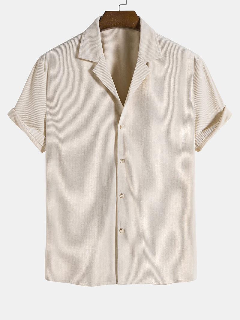 Short Sleeve Corduroy Revere Shirt