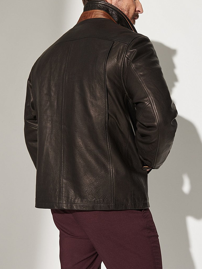 Romano Black Leather Jacket