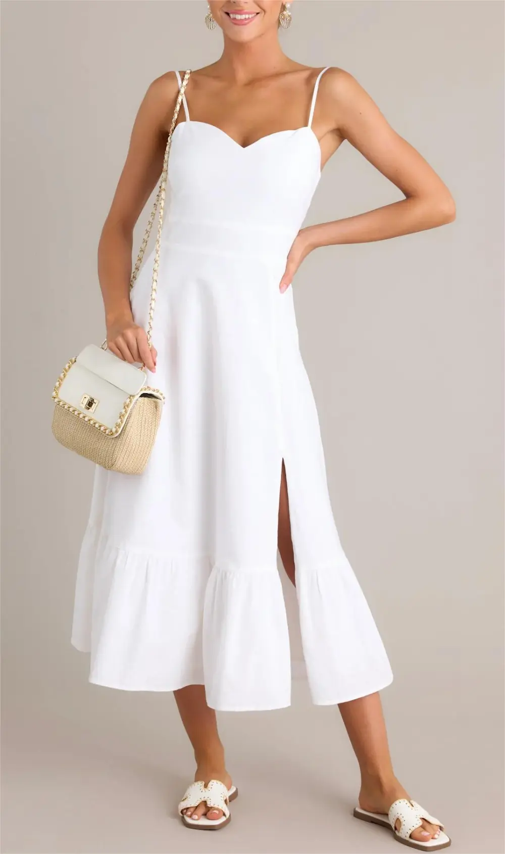 GILDED LILY WHITE MAXI DRESS