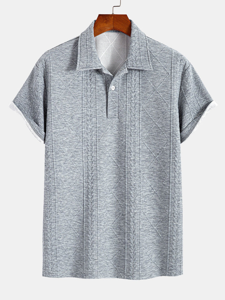 Geometric Jacquard Polo