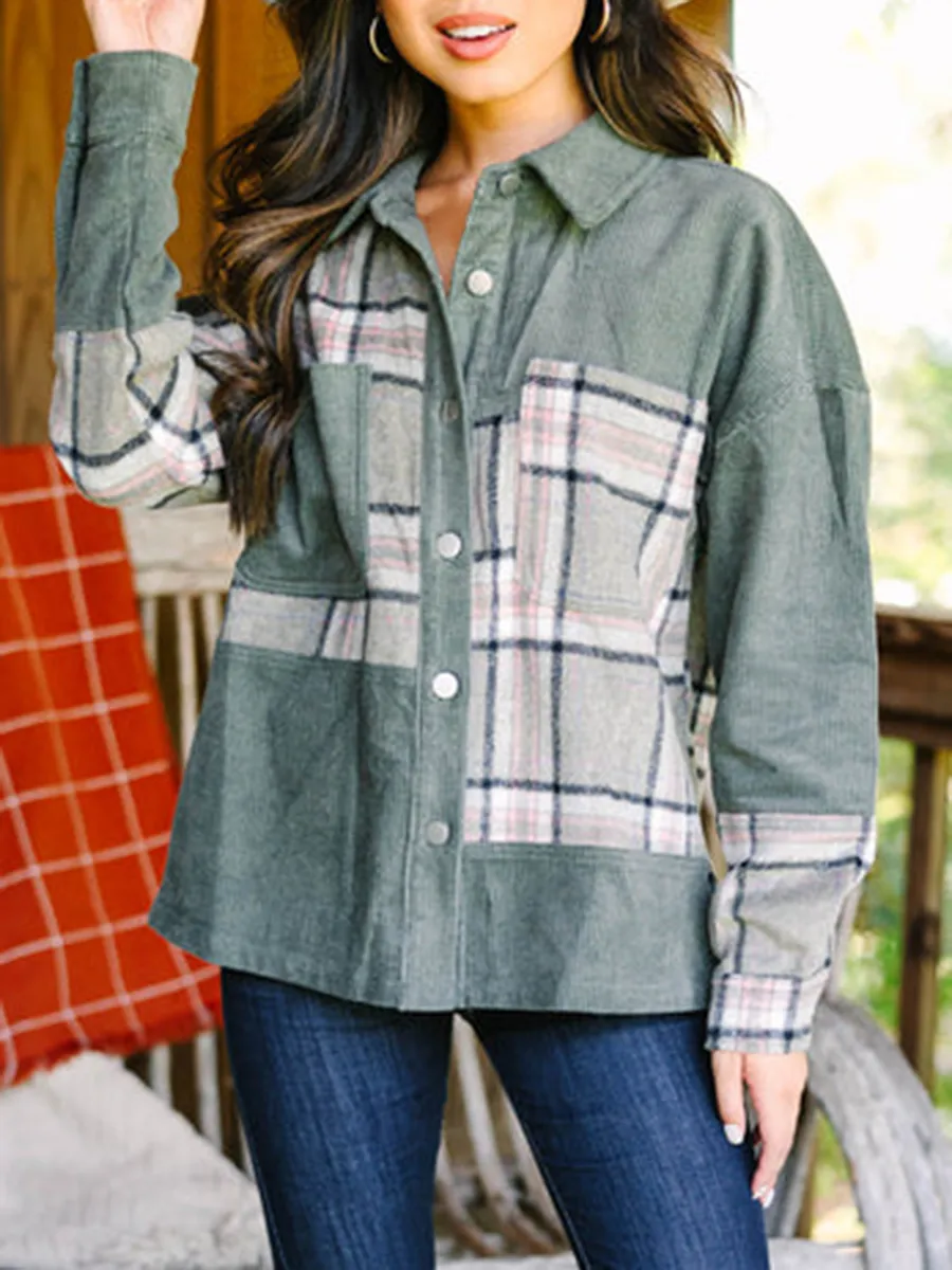 Green Plaid Shacket