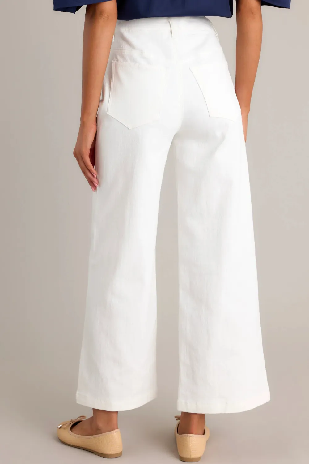 URBAN NOMAD IVORY WIDE LEG JEANS