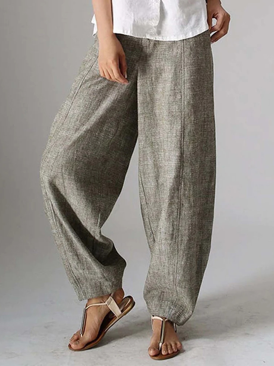 women's fashionable casual loose side pocket trousers