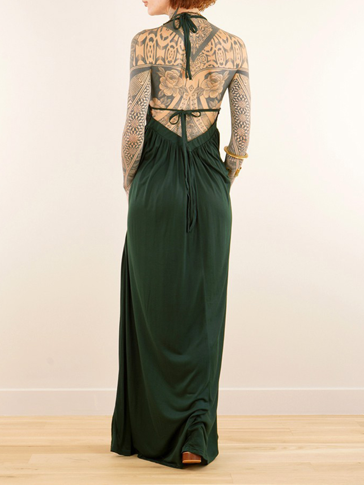 Strappy Bare Back Long Dress And Harem Pant Overalls