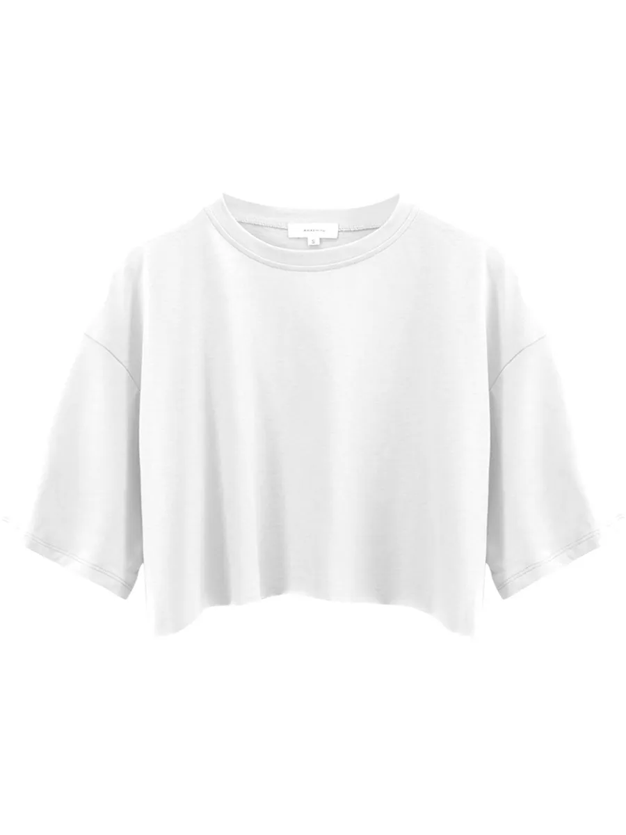 Cropped Cropped Crop Top in Solid Color