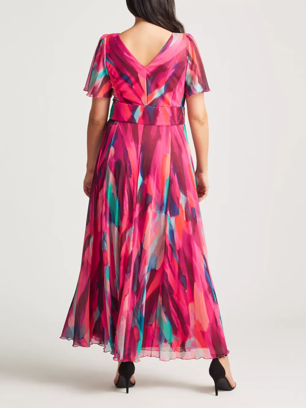 Curve Isabelle Abstract Print Maxi Dress