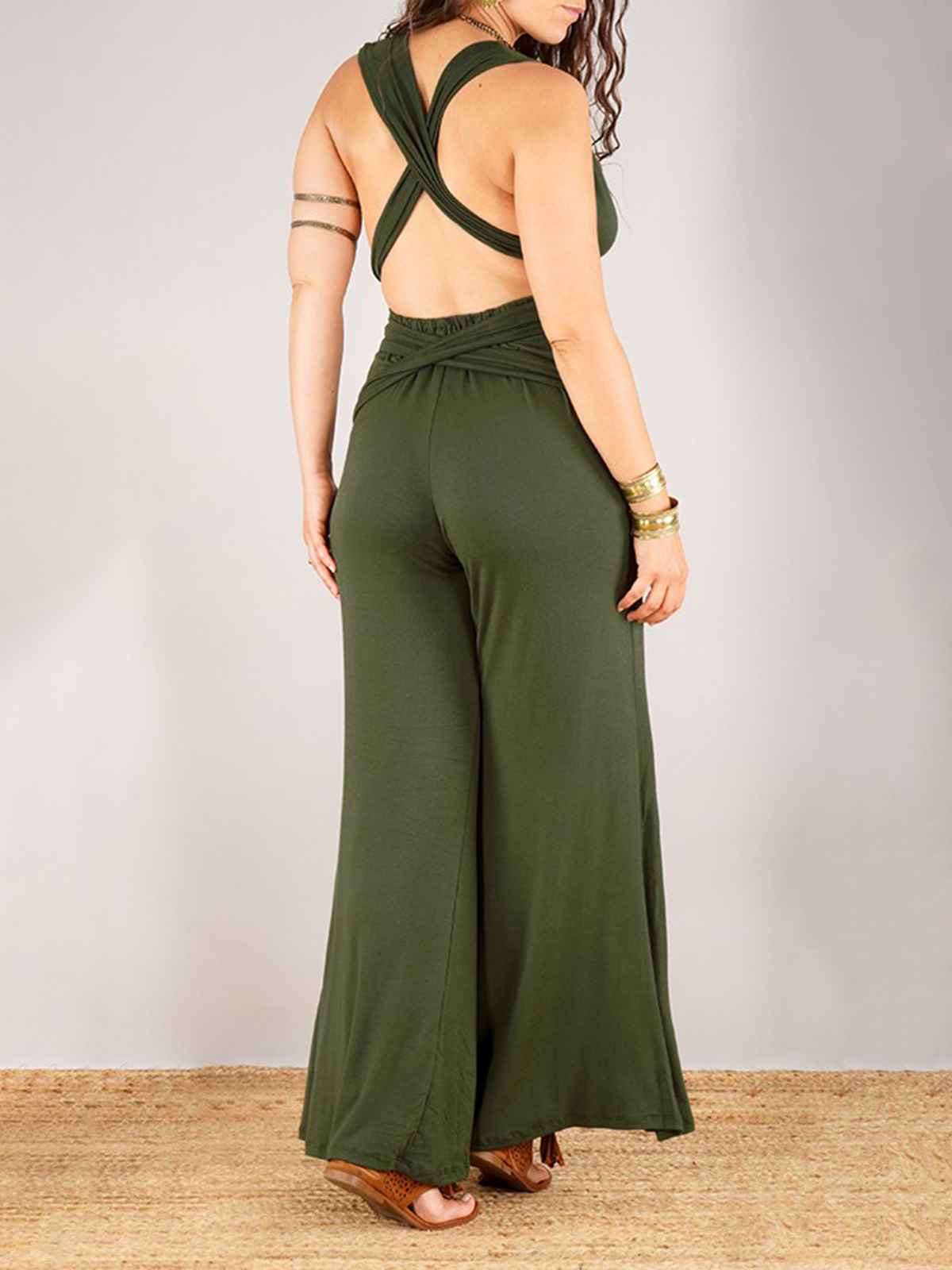 Cross Halter Jumpsuit