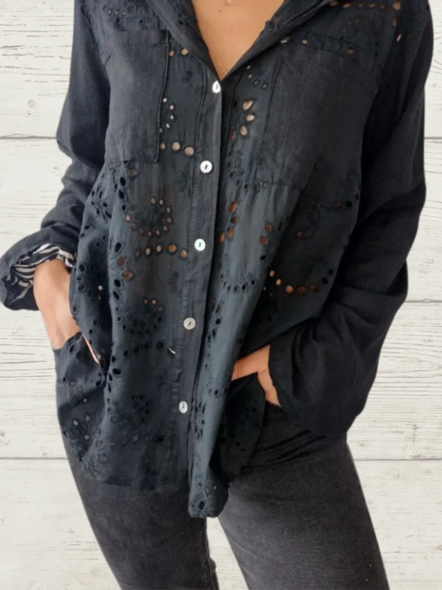 Women's Casual Elegant Lace Top Shirts