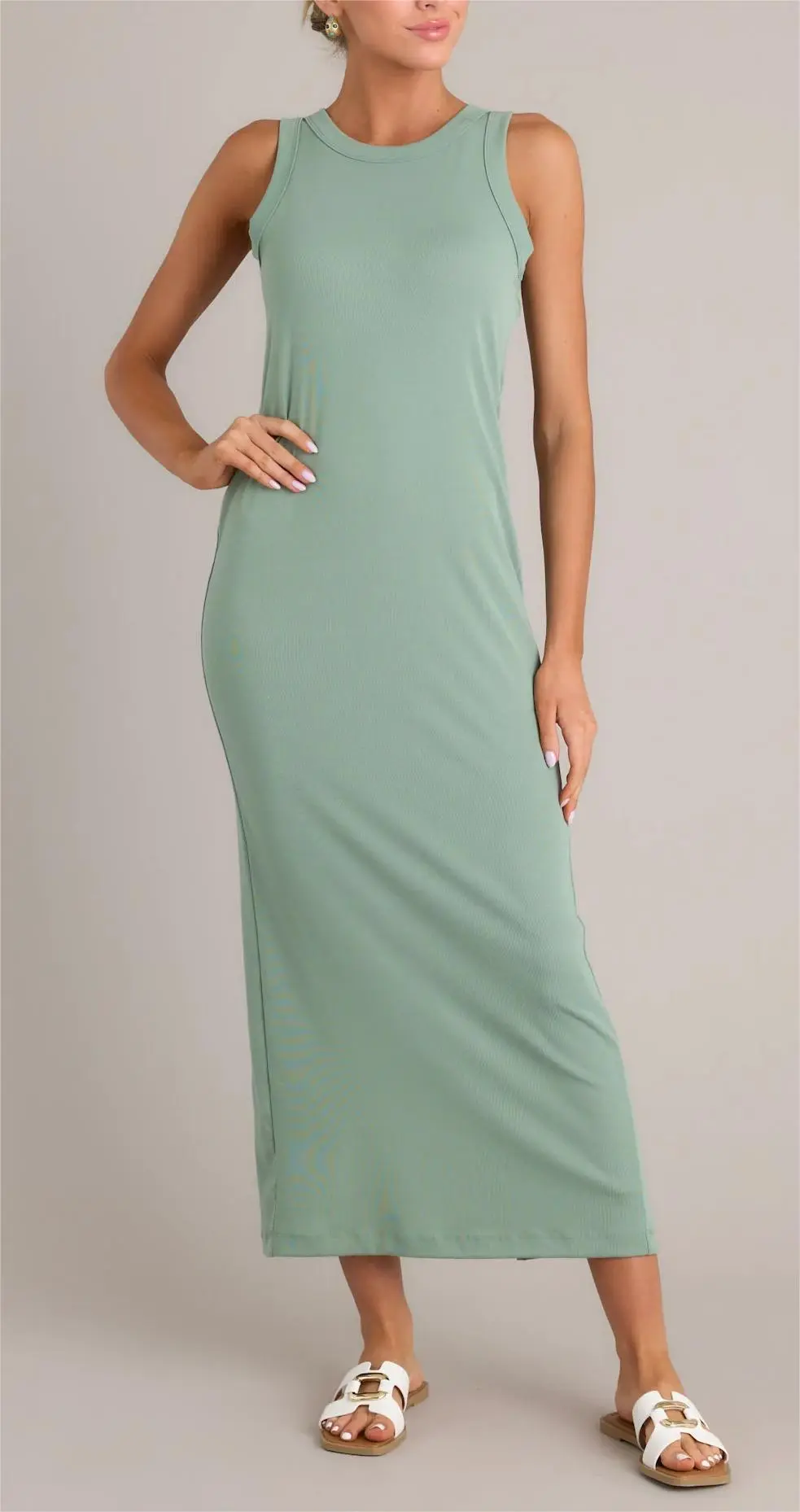 TRANQUIL WATERS SAGE GREEN MAXI DRESS