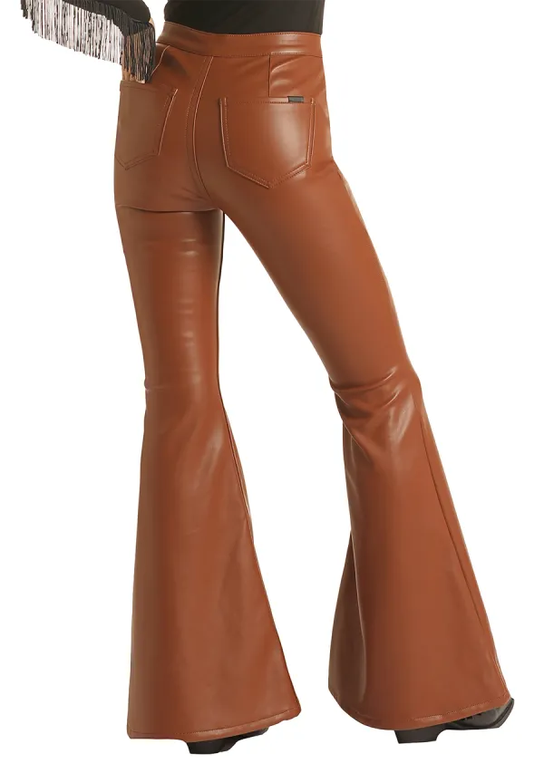 Brown leather pants