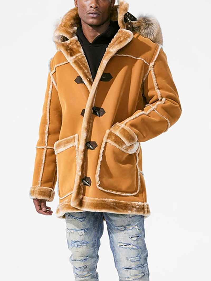 Men's Cognac Shearling Jacket