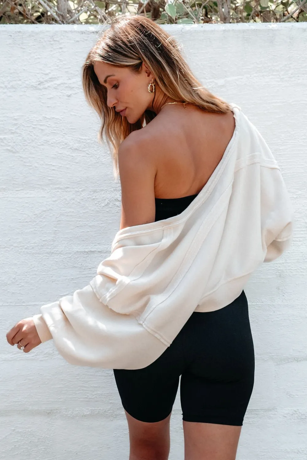 Cream Cropped Shrug Cardigan