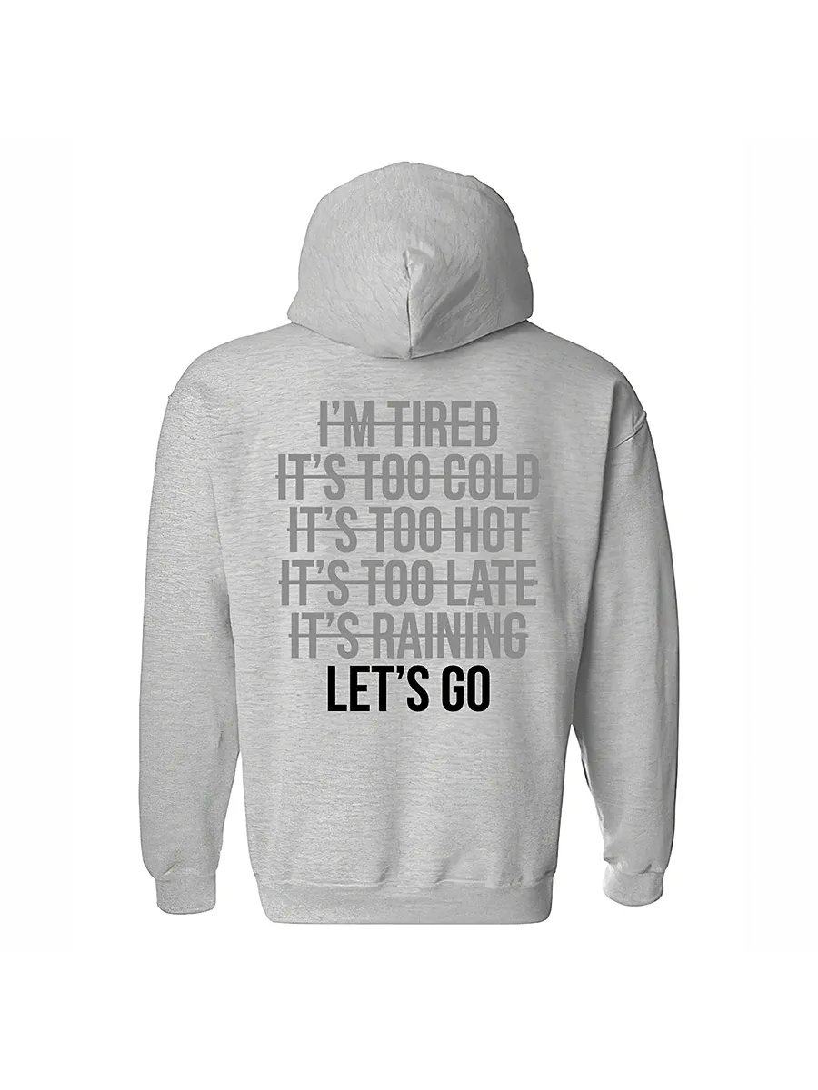 LET'S GO Printed Casual Hoodie