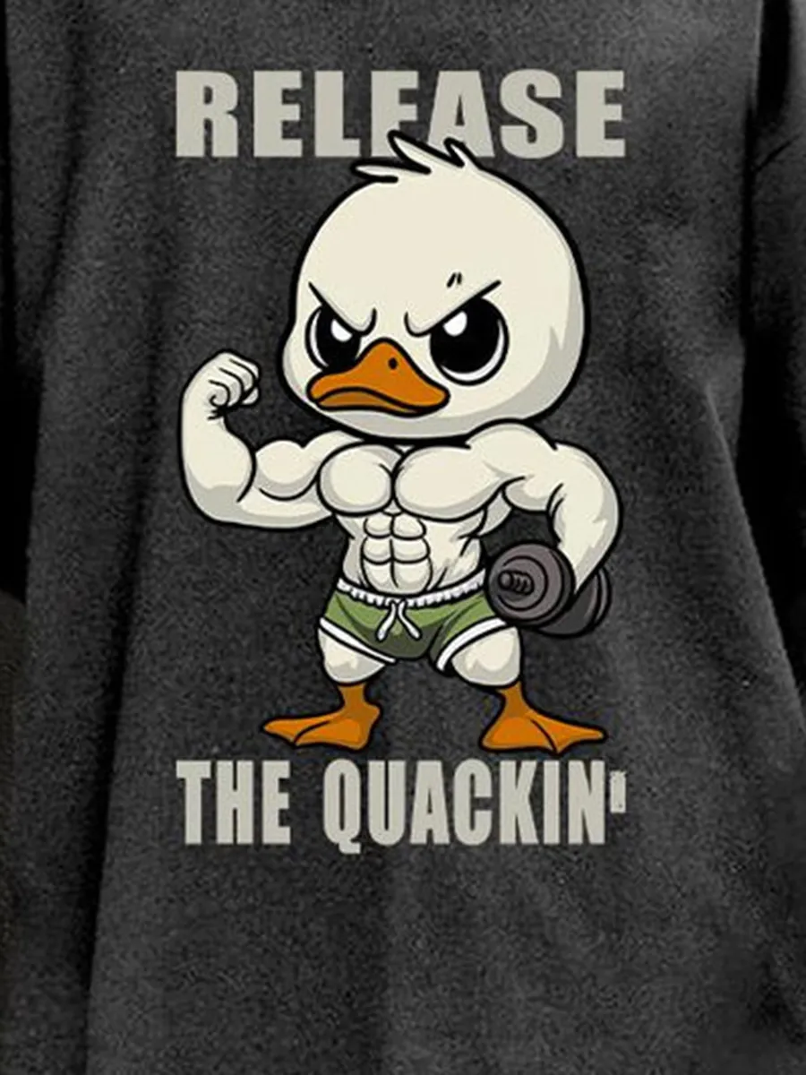 RELEASE THE QUACKIN' DUMBBELL WASHED GYM SHIRT