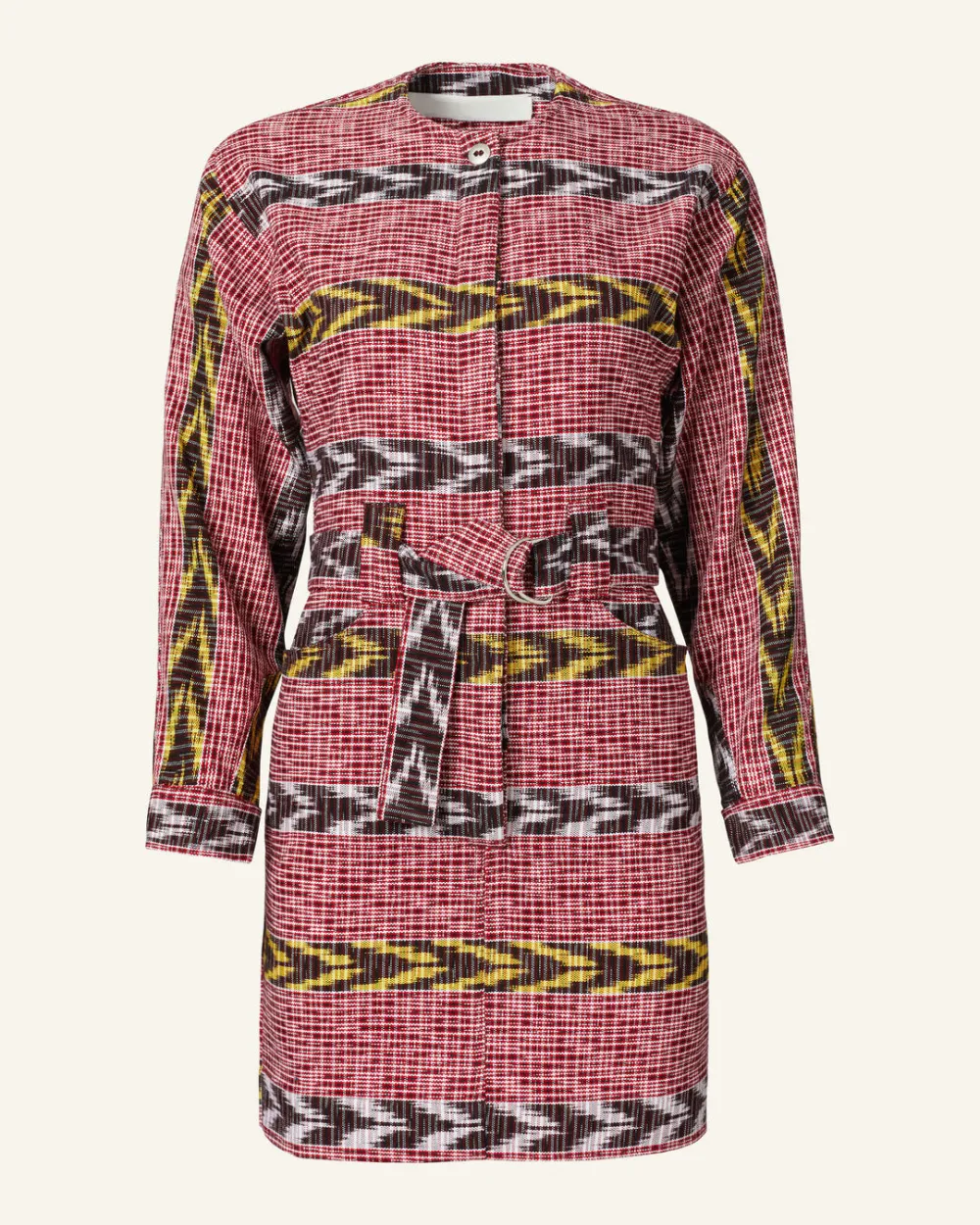 Laurent Pomegranate Ikat Dress