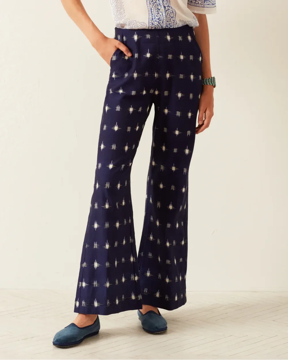 Charlie Navy Ikat Pant