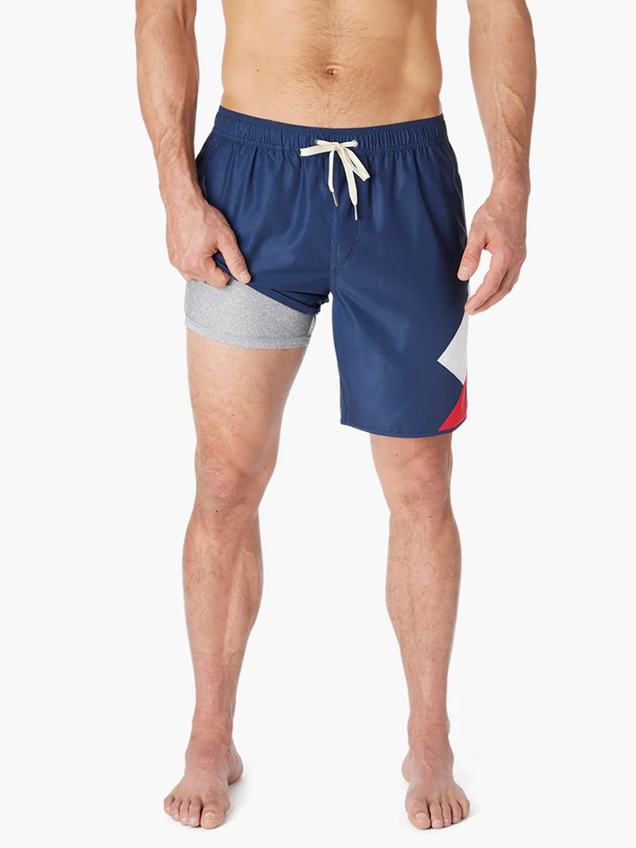 Men's Color Block Beach Shorts