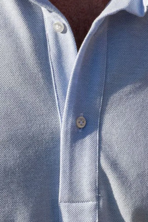 Light Blue Jersey Popover Shirt