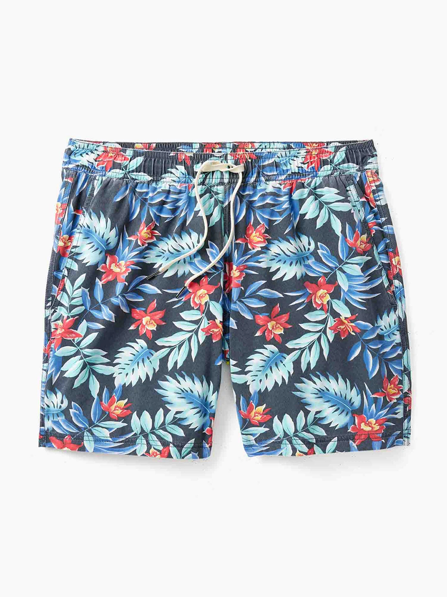 Men's Midnight Palms Bungalow Trunk Beach Shorts