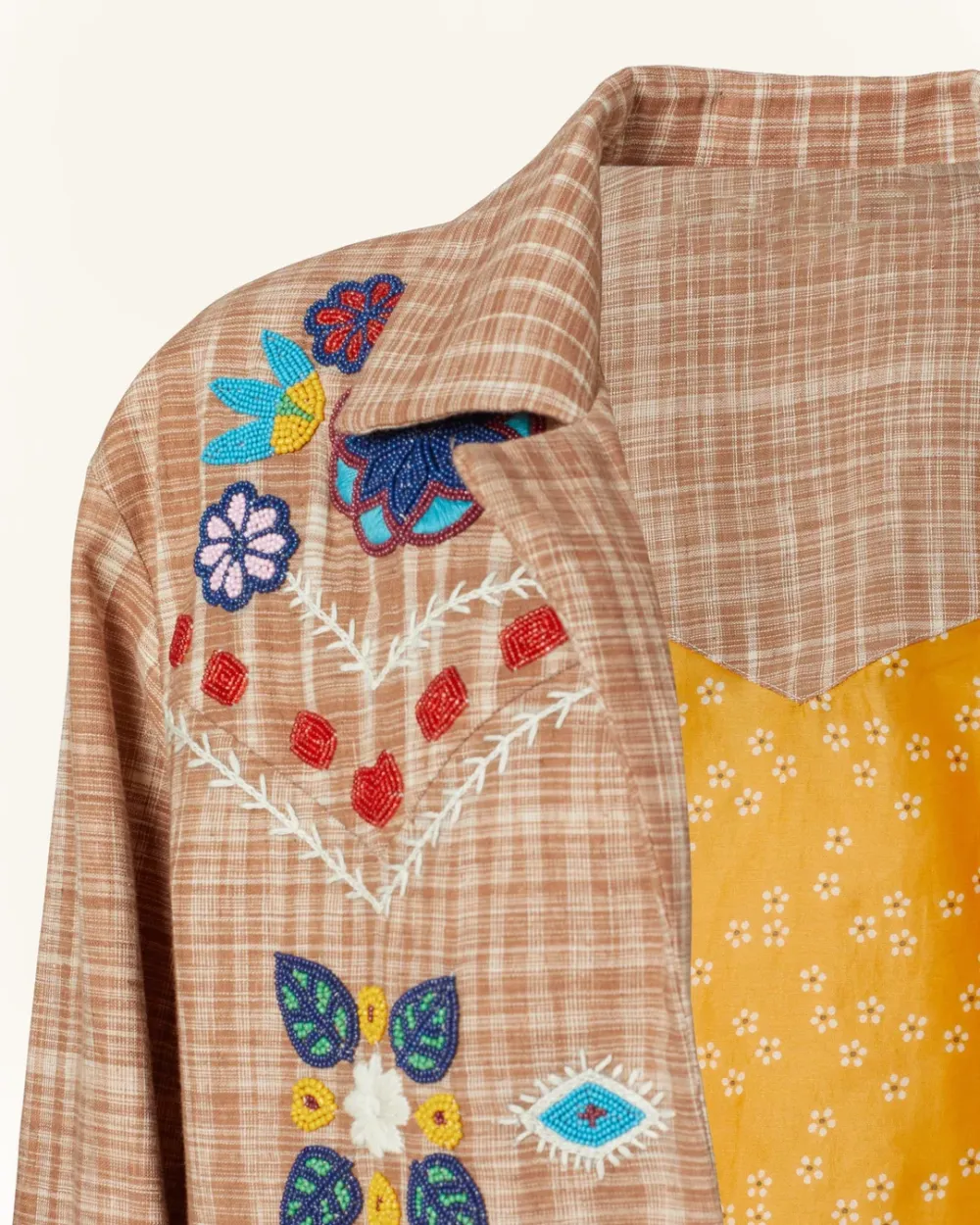 Western Tan Embroidered Jacket