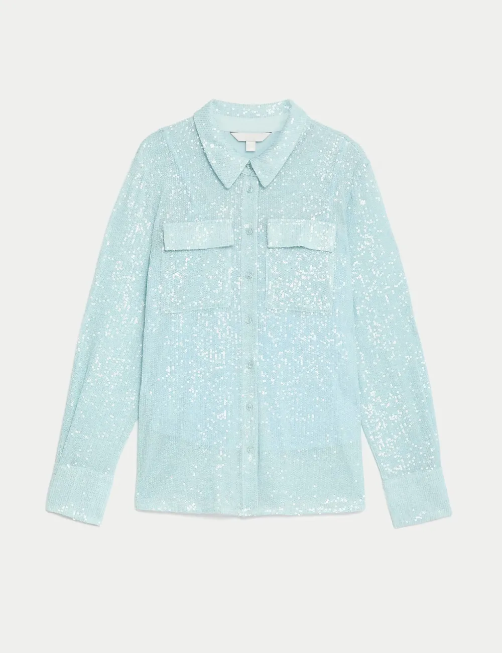 Sequin Collared Shirt