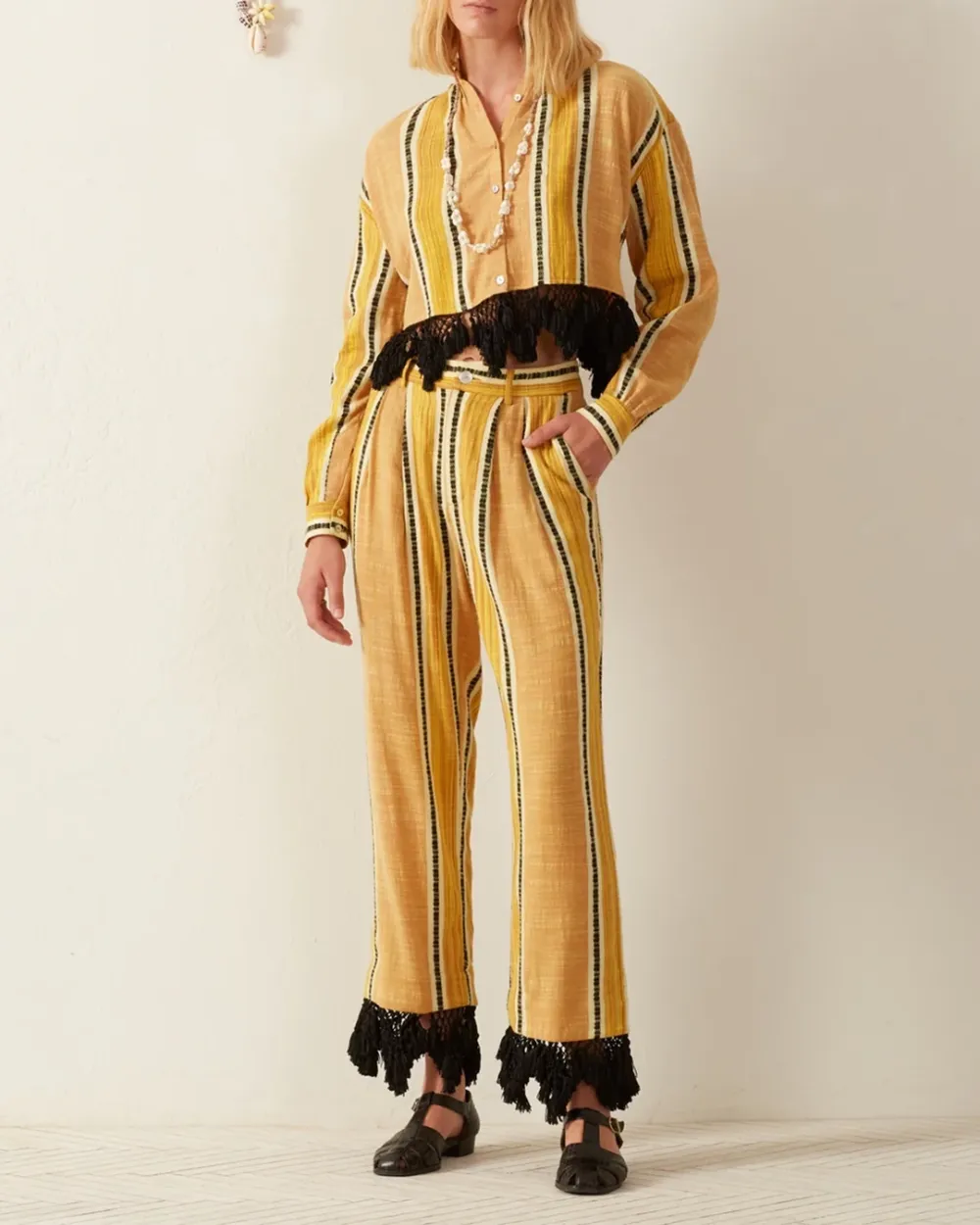 Colette Sun Stripe Fringe Pant