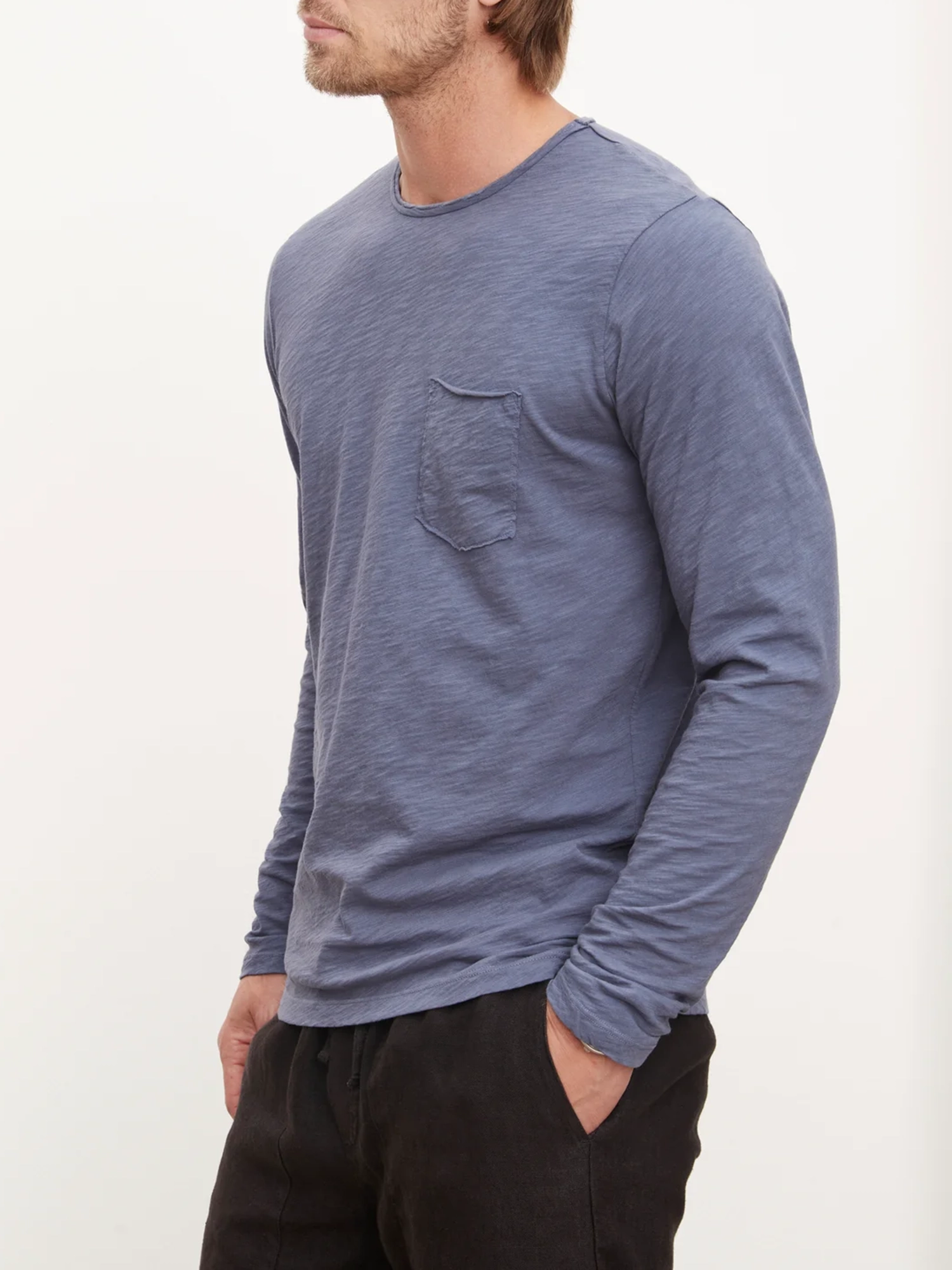 Men'S Fashion Cotton Round Neck Long Sleeve T-Shirt