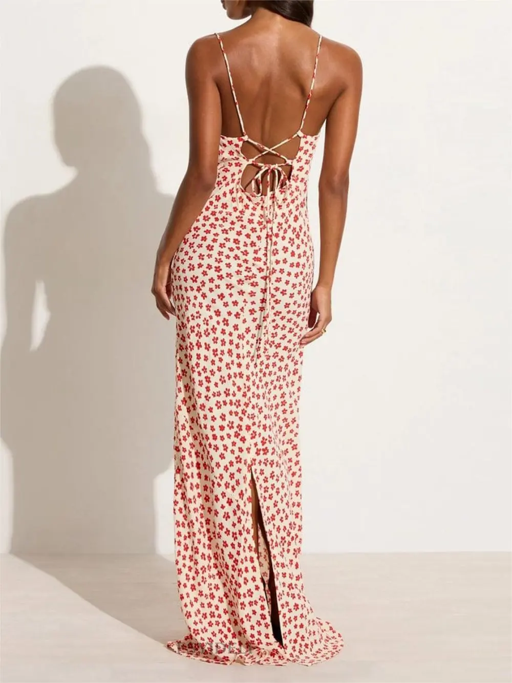 Sexy Printed Backless Dress