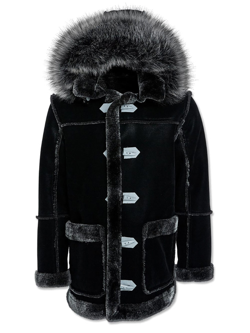 Men's Black Shearling Jacket