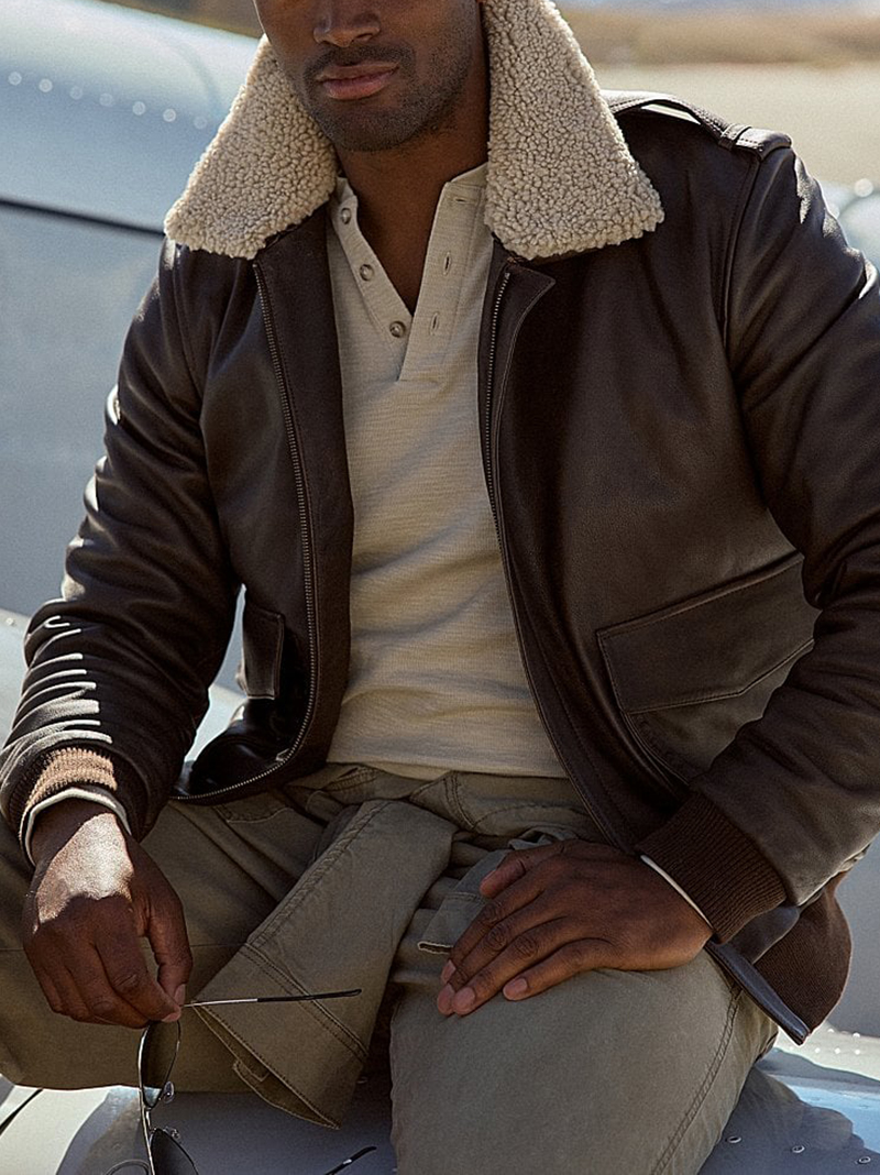 Leather A-2 Bomber Jacket