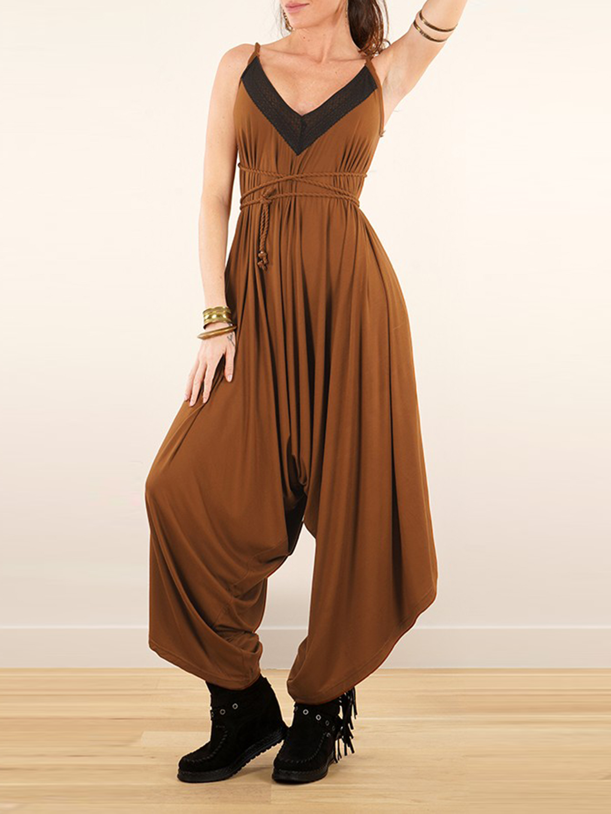 Loose And Reversible Strappy Jumpsuit