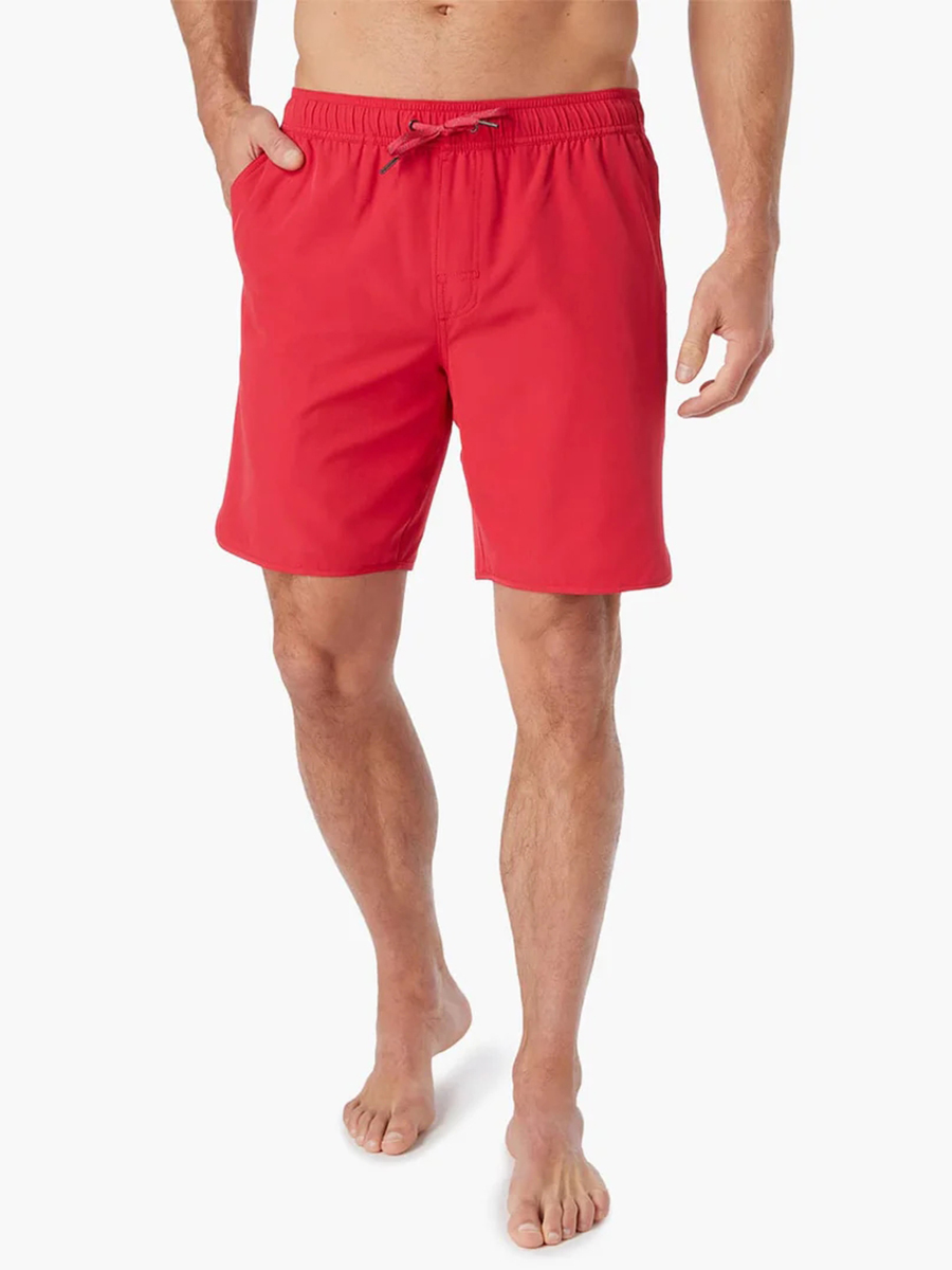 Men's solid color beach shorts