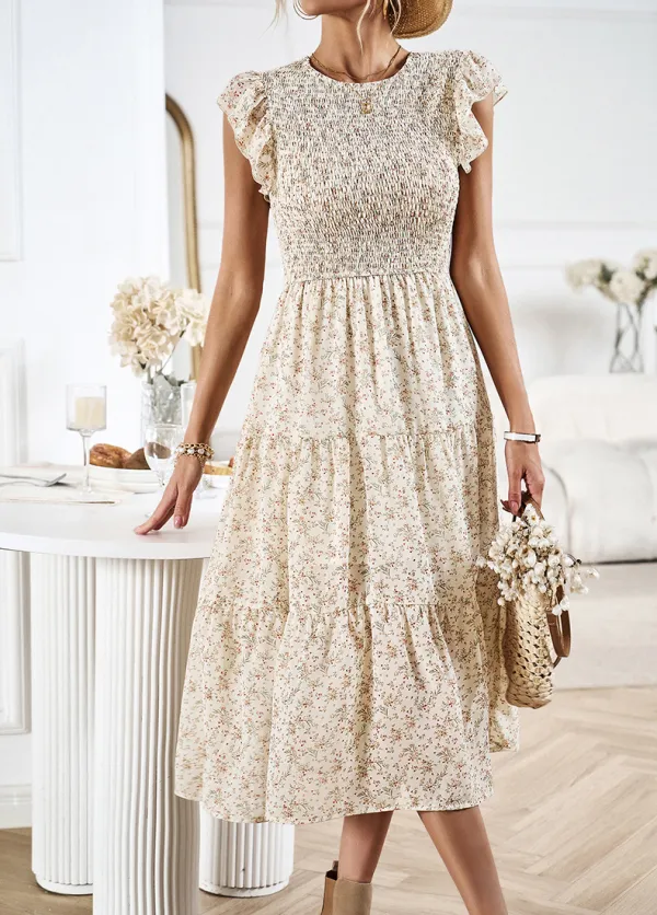 Women's Floral Temperament Dress