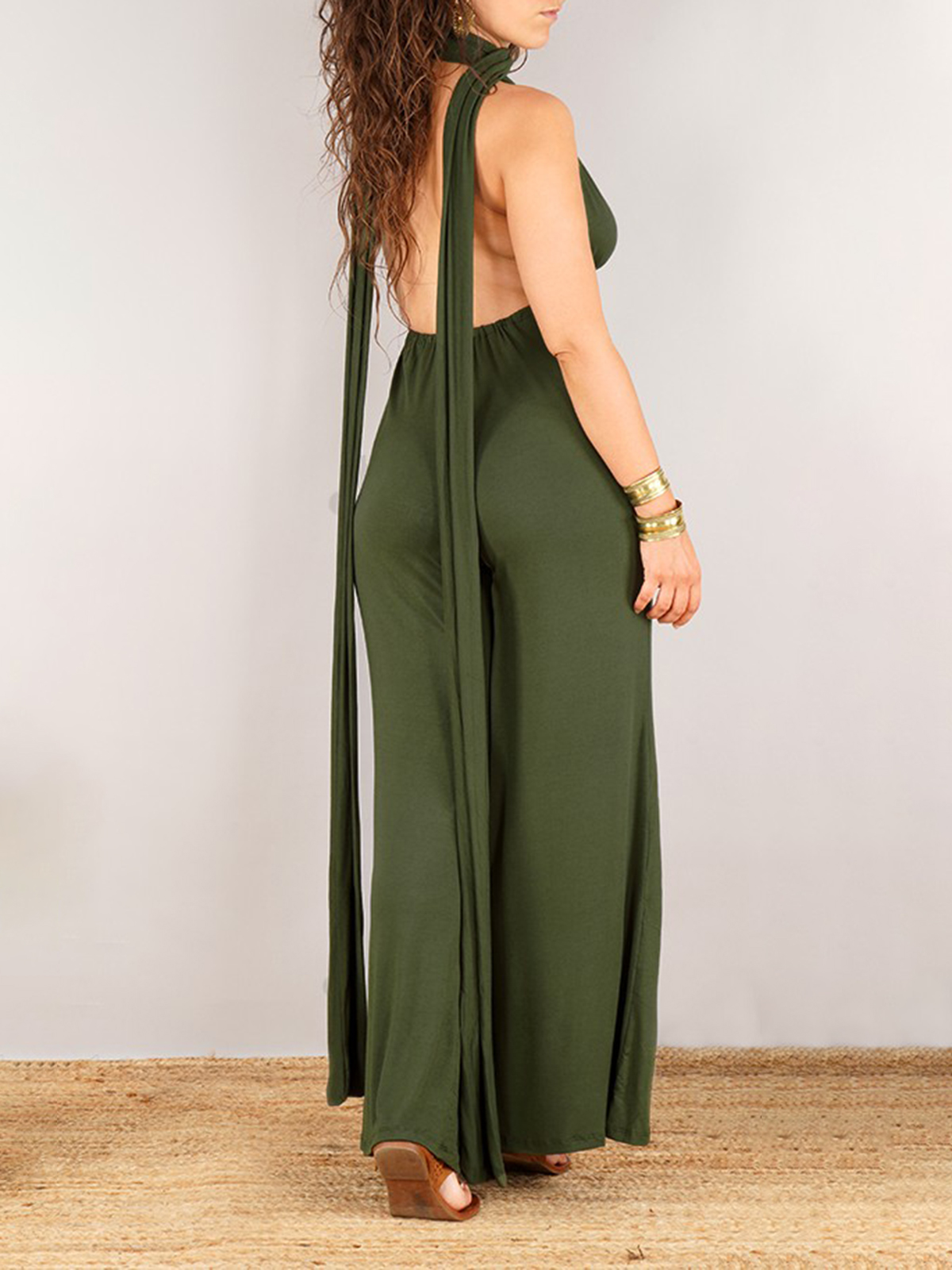 Cross Halter Jumpsuit