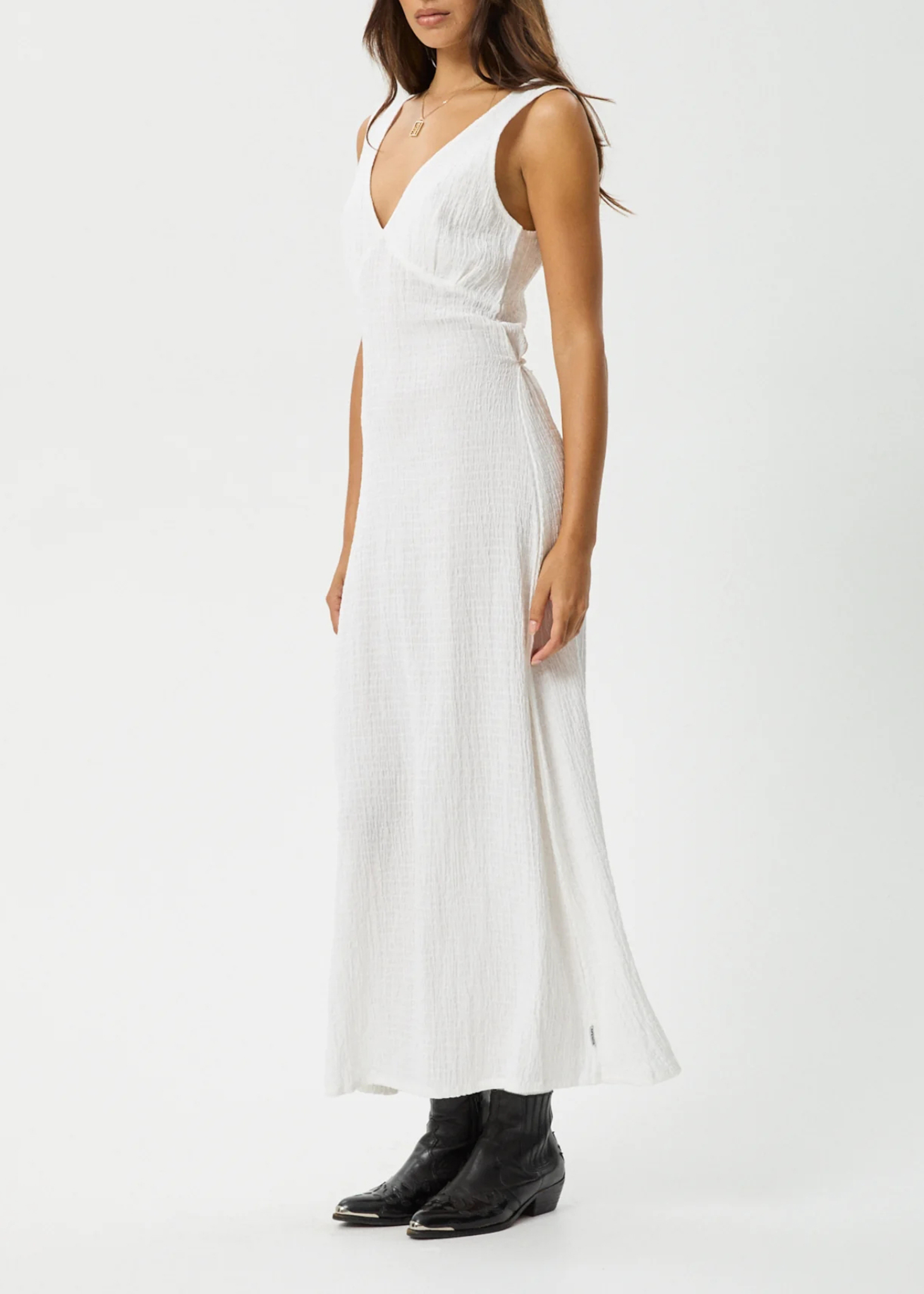 FOCUS - SEERSUCKER MAXI DRESS