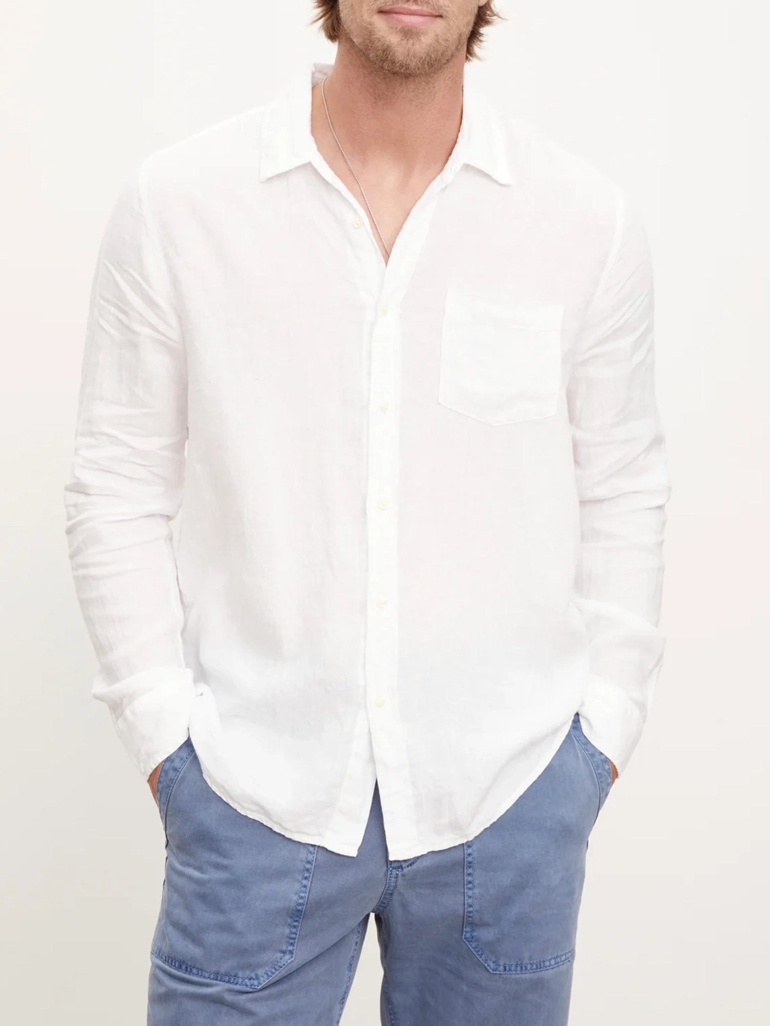 Lapel Neck Solid Casual Shirts