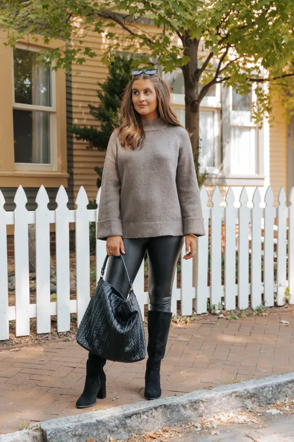 Falling For You Mocha Ribbed Sweater