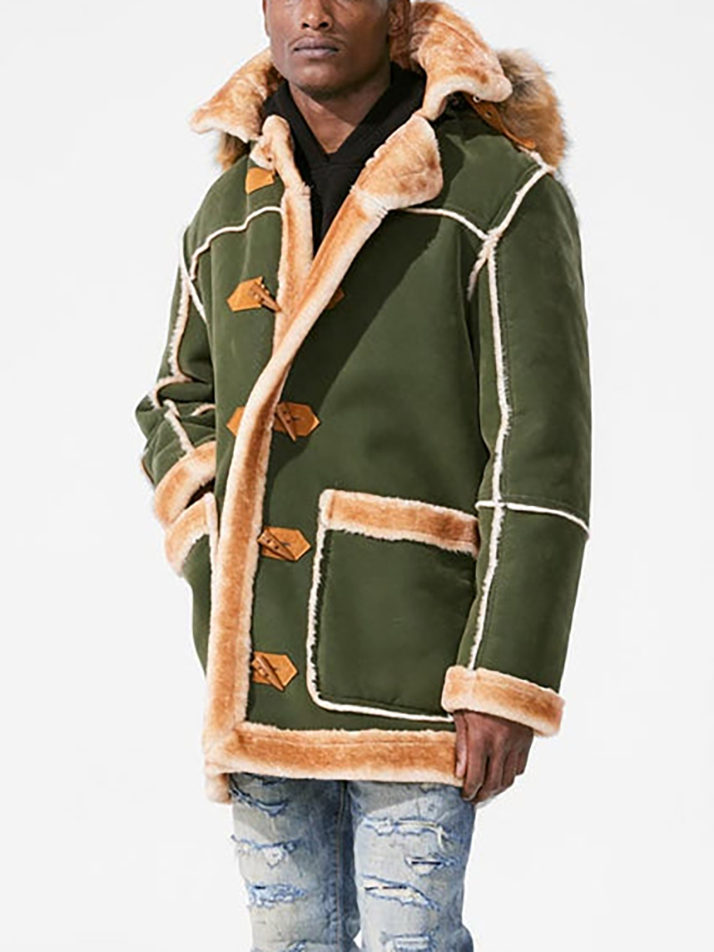 Men's Green Shearling Jacket