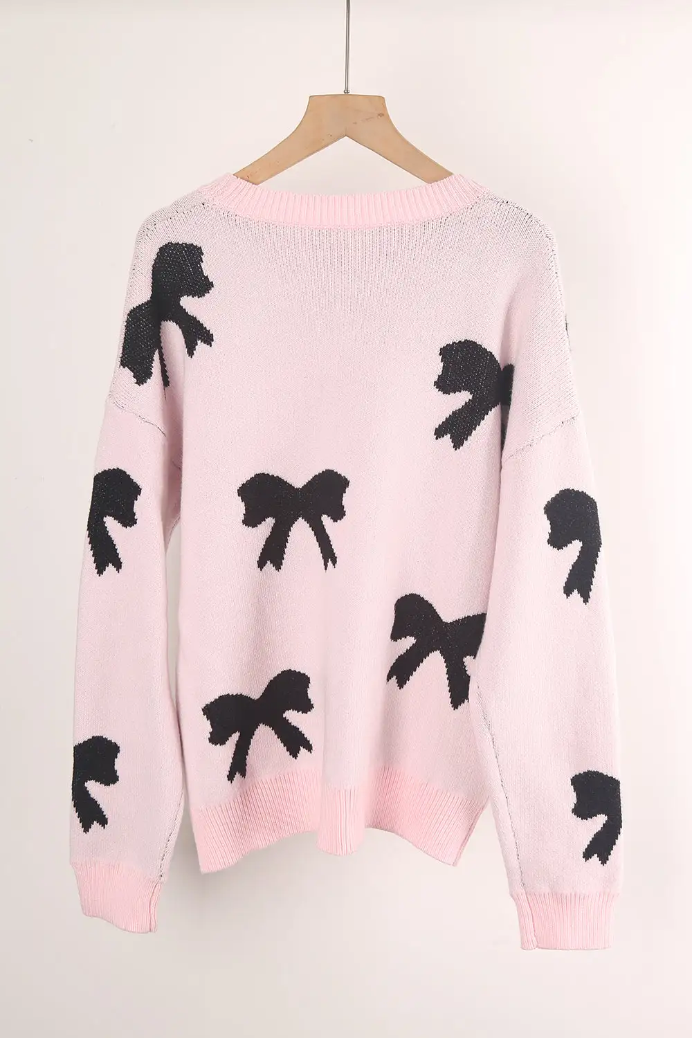 Knitwear Bow Pullover Long Sleeve Sweater