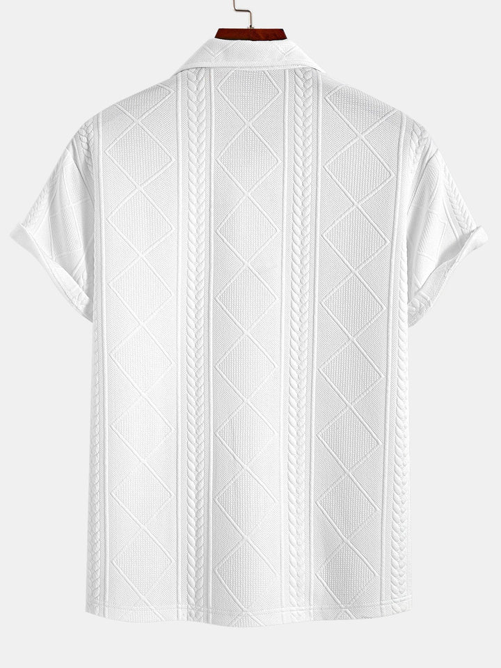 Geometric Jacquard Polo