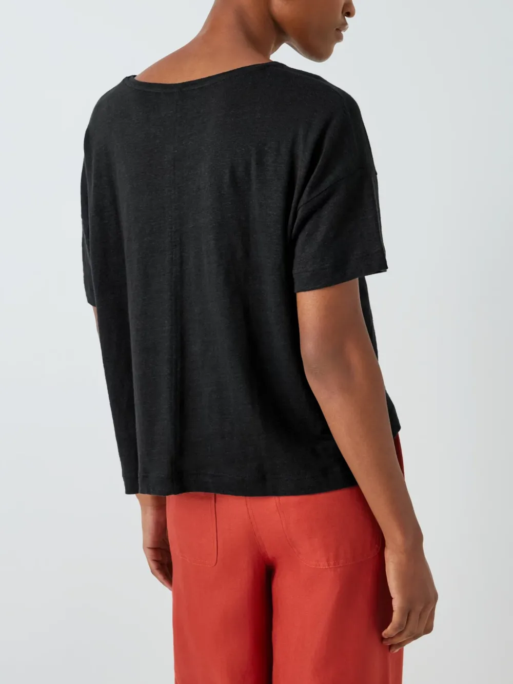 Relaxed Linen Crew Neck T-Shirt