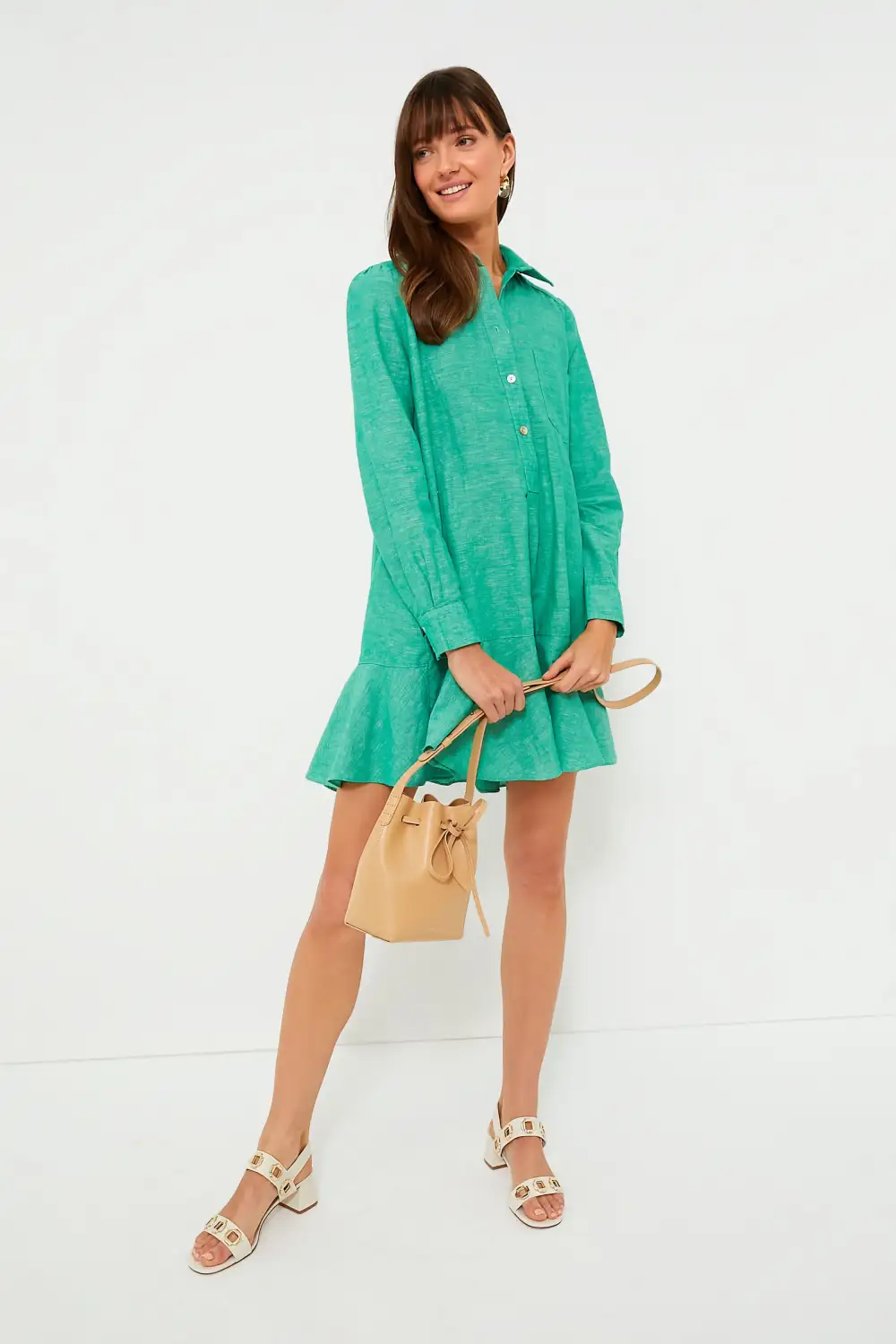 Sea Green Callahan Shirt Dress